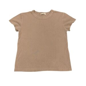 Marine Layer Mocha Lexi Ribbed Baby Tee Earthcore Clean Girl Small